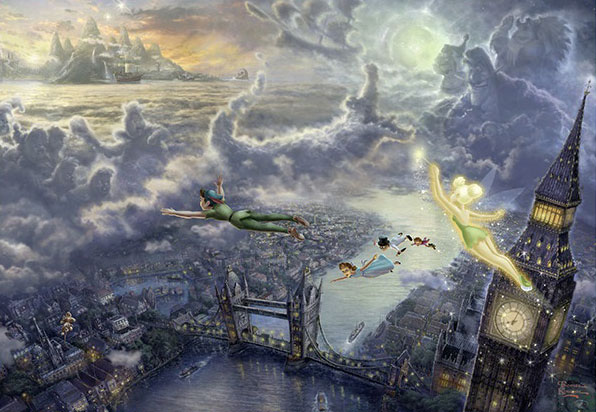 ジグソーパズル ディズニー Tinker Bell and Peter Pan Fly to Never Land 1000ピース (D-1000-031)[テンヨー]《在庫切れ》
