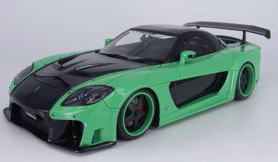 1/18 Veilside マツダ RX-7 FD3S Fortune グリーン/ブラック[JPホビー]【送料無料】《在庫切れ》