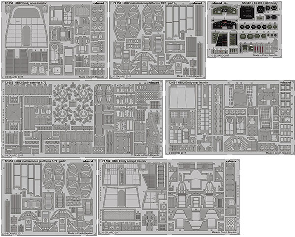 1/72 川西二式大艇 ビッグEDパーツセット(H社用)（再販）[エデュアルド