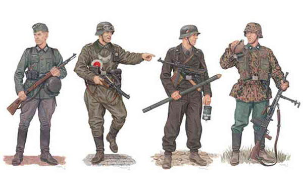 Os110] 完成品 1/35 フィギュア WW2 ドイツ兵 ドイツ軍 武装