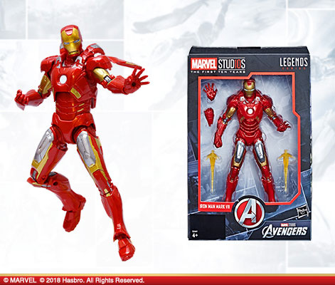 アベンジャーズ ハズブロ アクションフィギュア 「レジェンド」マーベル・スタジオ10周年シリーズ アイアンマン・マーク7