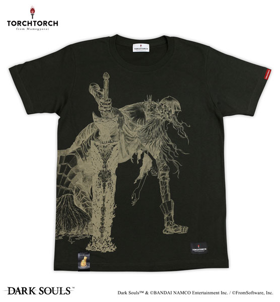 ダークソウル × TORCH TORCH/ 双王子ローリアンとロスリックのTシャツ： インクブラック Mサイズ（再販）[TORCH TORCH]《在庫切れ》