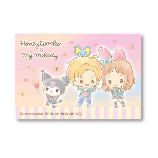 BIGスクエア缶バッチ HoneyWorks × My Melody 春輝＆美桜 × クロミ[ベルハウス]《在庫切れ》