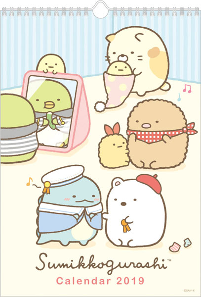 CD32601 2019年 壁かけカレンダー(B4) すみっコぐらし[サンエックス]《在庫切れ》
