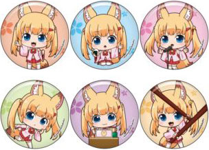 バーチャルのじゃロリ狐娘Youtuberおじさん 缶バッジ 6個セット