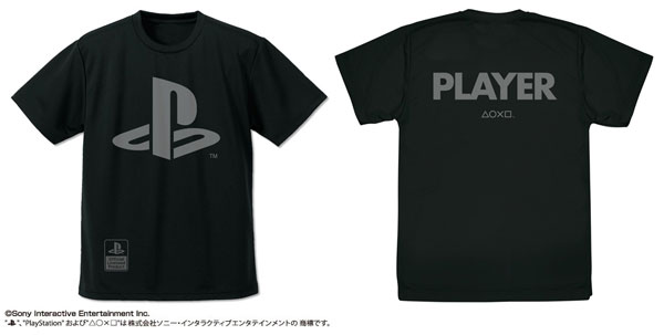 プレイステーション PLAYER ドライTシャツ“PlayStation”/BLACK-S[コスパ]