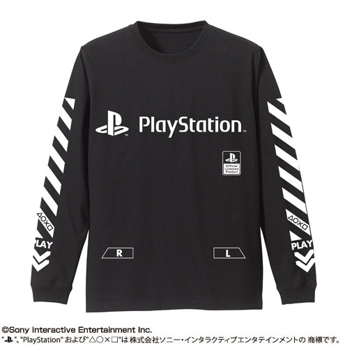 プレイステーション 袖リブロングスリーブTシャツ“PlayStation”/BLACK-M[コスパ]