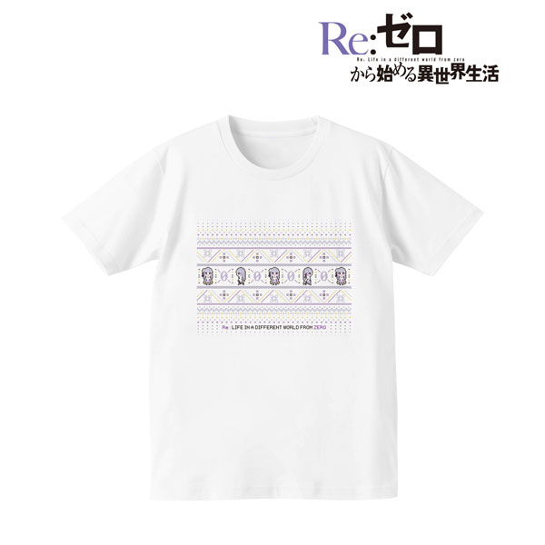 Re：ゼロから始める異世界生活 ノルディックデザインTシャツ(エミリア)/レディース(サイズ/S)[アルマビアンカ]《在庫切れ》