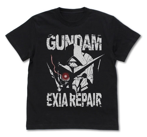 機動戦士ガンダム00 ガンダムエクシアリペア ヘッド Tシャツ/BLACK-M（再販）[コスパ]《発売済・在庫品》