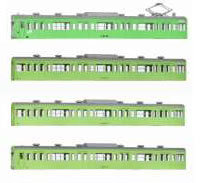 18006 国鉄(JR)103系〈低運・非ユニット窓・冷改車・ウグイス〉 基本4両編成ボディキットB[グリーンマックス]