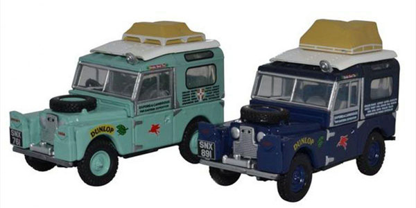 1/76 ランドローバー シリーズ 1 “First Overland” 2台セット[Oxford]《在庫切れ》