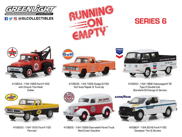 1/64 Running on Empty Series 6　6個入りアソート[グリーンライト]《在庫切れ》