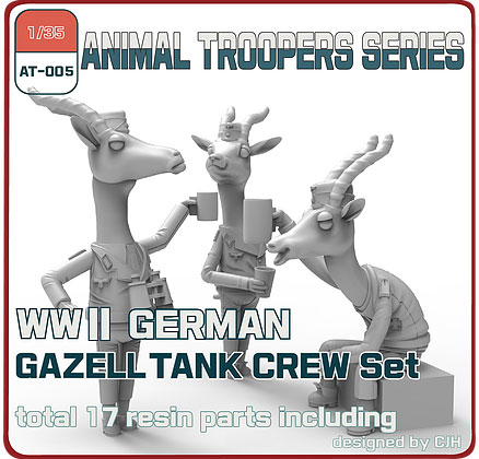 1/35 WWII ドイツ ガゼル 戦車兵 セット(3体)[ZLPLA]《在庫切れ》