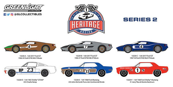 1/64 Ford Racing Heritage Series 2 6個入りアソート[グリーンライト]《在庫切れ》