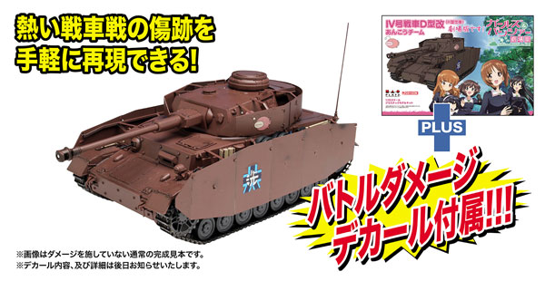 ガールズ パンツァー 劇場版 1 35 Iv号戦車d型改 H型仕様 あんこうチーム 劇場版です バトルダメージデカール付き プラモデル プラッツ 在庫切れ