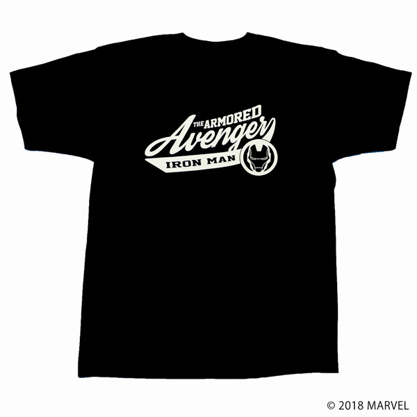 マーベルコミック/ アイアンマン カレッジロゴ Tシャツ MV-RS-1 ブラック メンズ サイズXL[レッドスターカンパニー]《在庫切れ》