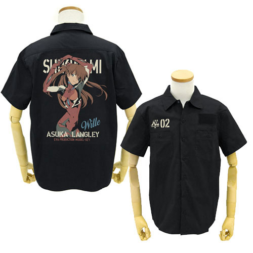 新世紀エヴァンゲリオン 式波・アスカ・ラングレー フルカラーワークシャツ EVANGELION 式波・アスカ・ラングレー フルカラーワークシャツ/BLACK