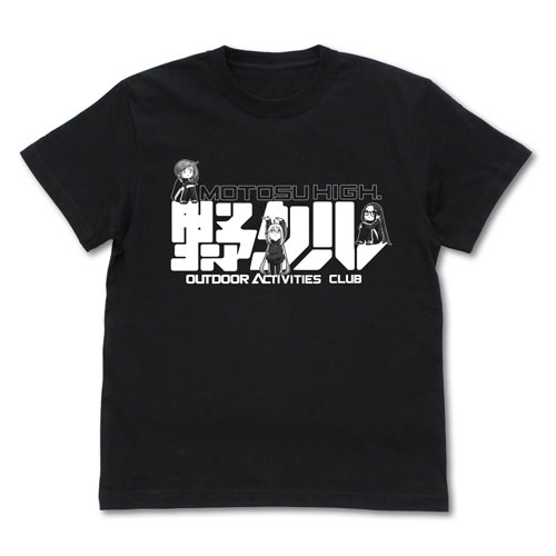 ゆるキャン△ 野クル Tシャツ/BLACK-XL[コスパ]