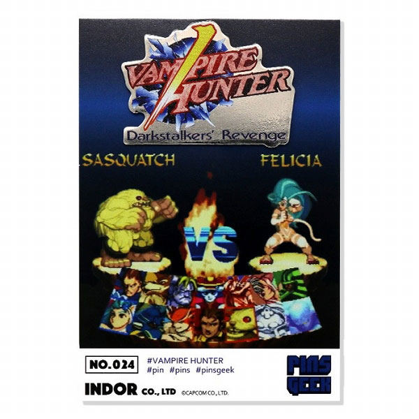 PINS GEEK ヴァンパイアハンター Darkstalkers' Revenge ロゴ