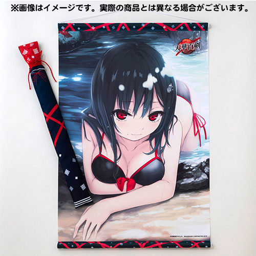 天華百剣 小豆長光と水着デートWスエードタペストリー 刀袋風収納袋付き 天華百剣』小夜左文字と水着デート▽刀袋風収納袋つきWスエード