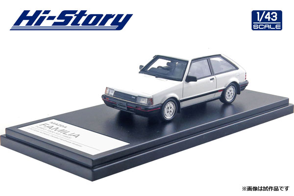 Hi-Story マツダ FAMILIA ターボ 1500XG 1983 白 1/43 MAZDA FAMILIA TURBO 1500 XG (1983) フォーミュラホワイト[ハイ