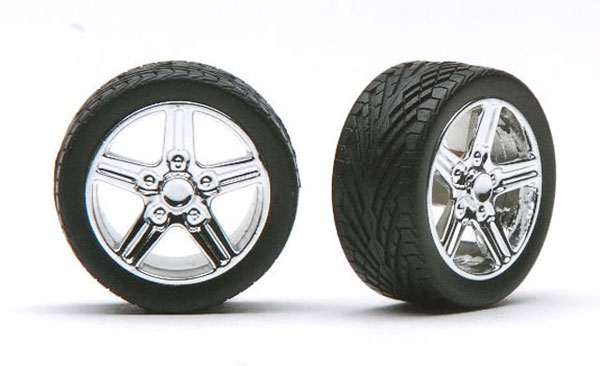 1/24 “IROK’s” ホイール クロームメッキ仕様 タイヤ付4本セット[ペガサスホビー]《在庫切れ》