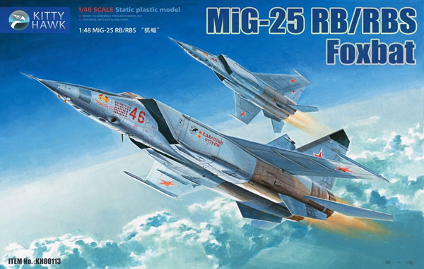 1/48 MiG-25 RB/RBT フォックスバット プラモデル[キティホークモデル