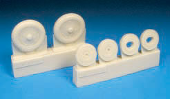 1/48 Bf109G 主車輪 トレッドなし リブありホイール付[バラクーダスタジオ]《在庫切れ》