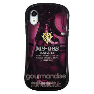 機動戦士ガンダム iPhone XR 対応 ハイブリッドガラスケース シャア専用ザク (GD-89A)[グルマンディーズ]《在庫切れ》