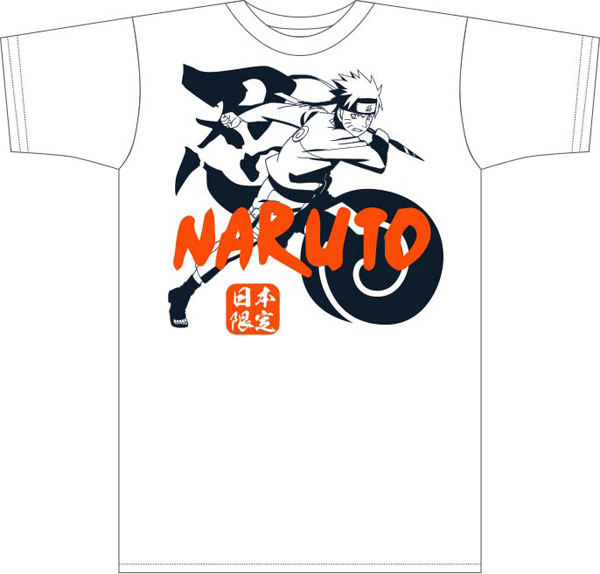 NARUTO -ナルト- 疾風伝 日本限定ボトルTシャツ ナルト 白 L[マックス