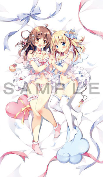 カーテン魂 ぱん先生 描き下ろし シーツ ここあ＆てん ぱんのみみ 絵師 E☆2 ぱん先生]掛け布団カバー（ここあ＆てん）