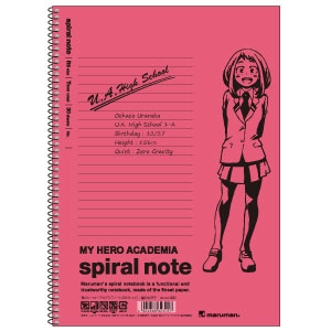 僕のヒーローアカデミア B5スパイラルノート 麗日お茶子[ショウワノート]《在庫切れ》