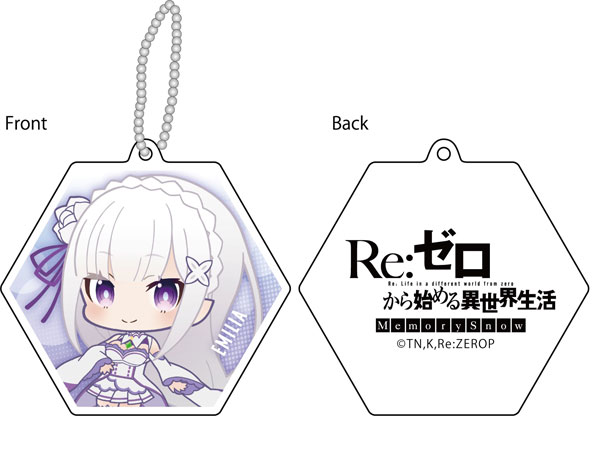 Re：ゼロから始める異世界生活 Memory Snow リフレクションキーホルダー ぷにキャラ エミリア[コンテンツシード]《在庫切れ》