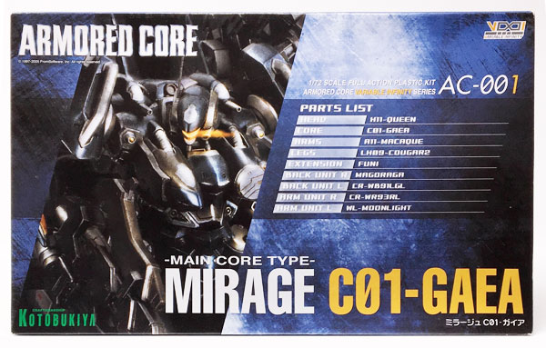 【中古】(本体A-/箱B)V.I.シリーズ アーマード・コア ミラージュ C01-ガイア プラモデル[コトブキヤ]《発売済・在庫品》