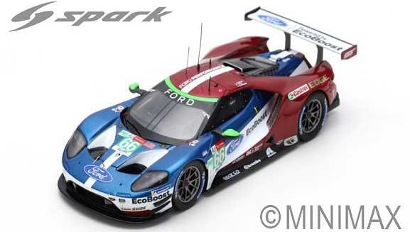 1/43 Ford GT No.66 2018 24H Le Mans 2018 Ford Chip Ganassi Team UK S. Mucke - O. Pla - B. Johnson[スパーク]《在庫切れ》