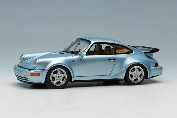 Amazon.co.jp: 1/43 ポルシェ 911 ターボ 964 1990 ブルメタ