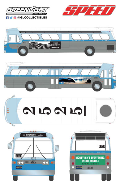 1/43 Speed (1994) - 1960s General Motors TDH #2525 Los Angeles， California  Downtown Bus[グリーンライト]《在庫切れ》