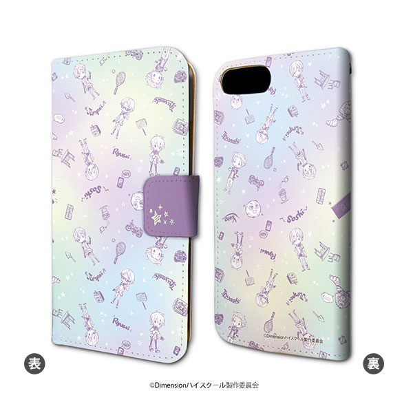 手帳型スマホケース(iPhone6/6s/7/8兼用)「Dimensionハイスクール」01/ちりばめデザイン(グラフアート)[A3]《在庫切れ》