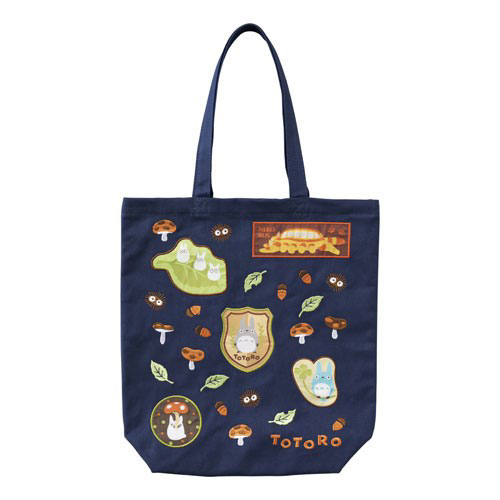 となりのトトロ ワッペンマチ付き トートバッグ トトロアイコン[丸眞
