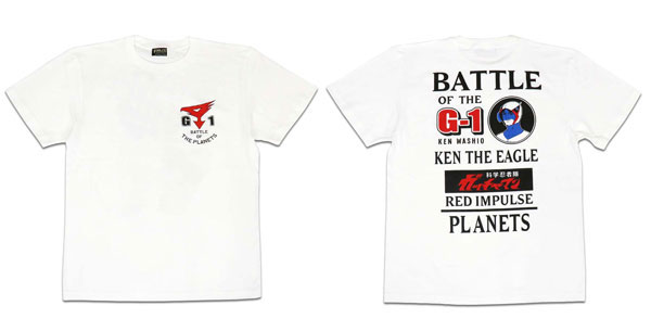 科学忍者隊ガッチャマン G1号tシャツ Wht L リペアー 在庫切れ