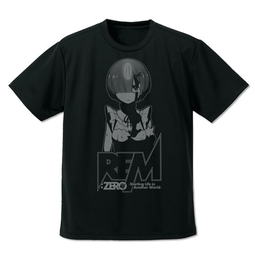 Re：ゼロから始める異世界生活 レム ドライTシャツ/BLACK-XL[コスパ]