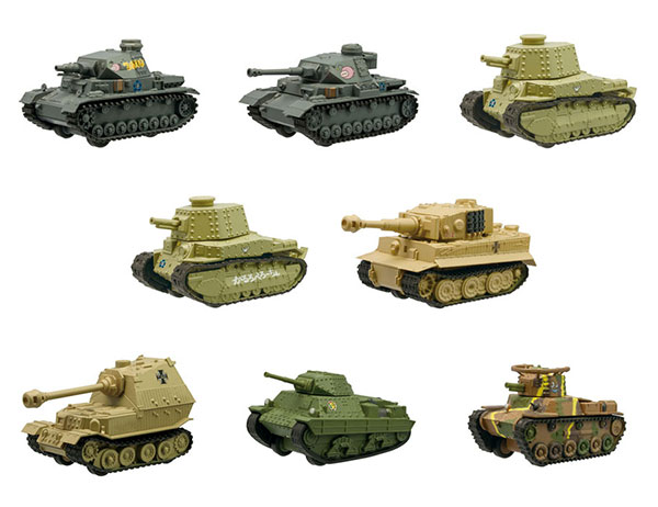 セール 国内 ガールズ＆パンツァー 全8種セット Vol.2 プルバックタンク 劇場版 ミニカー