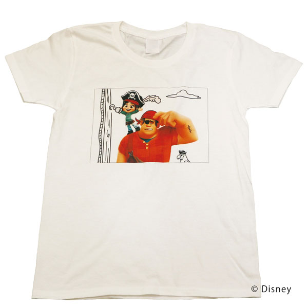 シュガー・ラッシュ オンライン/ ヴァネロペ＆ラルフ パイレーツ Tシャツ ホワイト レディース サイズL[レッドスターカンパニー]《在庫切れ》
