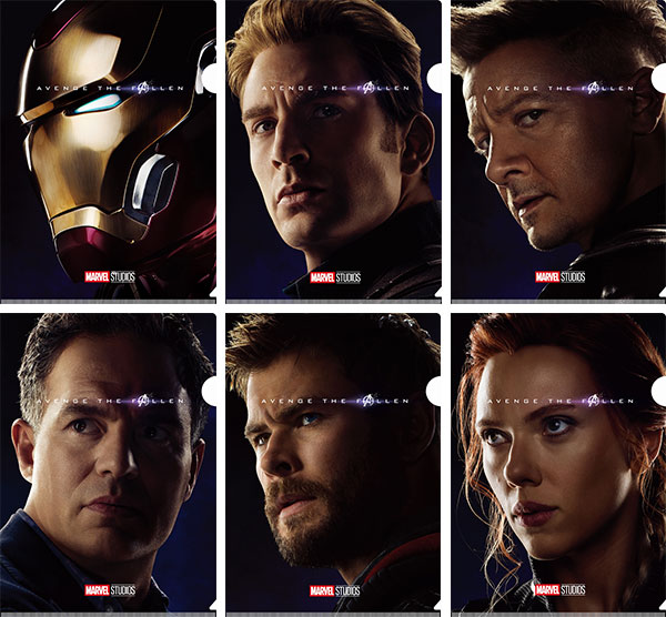 アベンジャーズ エンドゲーム/ A4 クリアファイル 6枚セット A[イン・ロック]《在庫切れ》