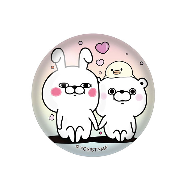 ヨッシースタンプ ガラスピンズ うさぎさん くまさんc てつなぎ