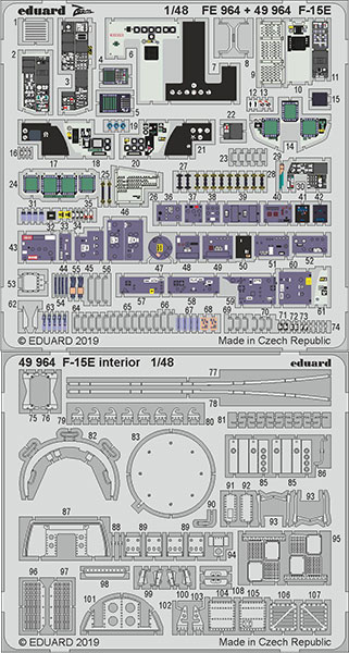 1/48 F-15E内装エッチングパーツ(グレートウォール用)[エデュアルド