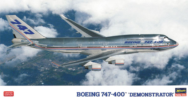 1/200 ボーイング747-400“デモンストレイター” プラモデル（再販）[ハセガワ]《発売済・在庫品》