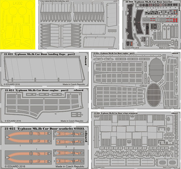 1/24 ホーカータイフーンMk.Ib「カードア」 ビッグEDパーツセット エアフィックス用（再販）[エデュアルド]《在庫切れ》