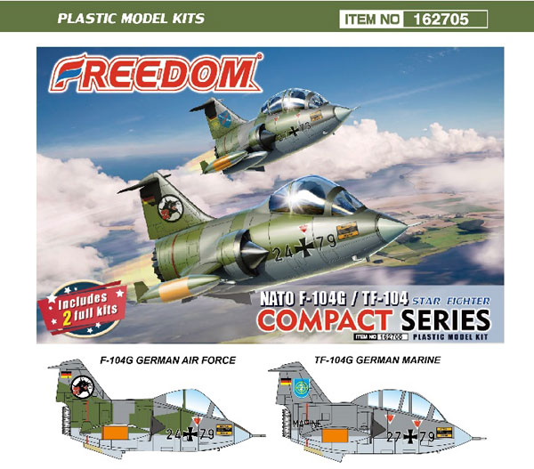 コンパクトシリーズ：NATO F-104G/TF-104 プラモデル[フリーダム