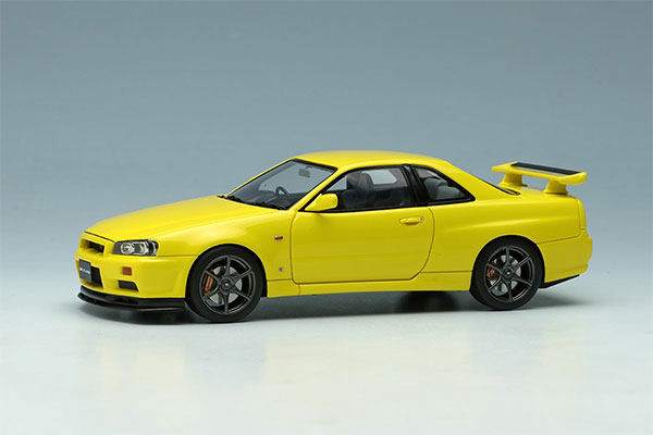 1/43 日産 スカイラインGT-R (BNR34) V-spec 1999 ライトニングイエロー[メイクアップ]【送料無料】《在庫切れ》